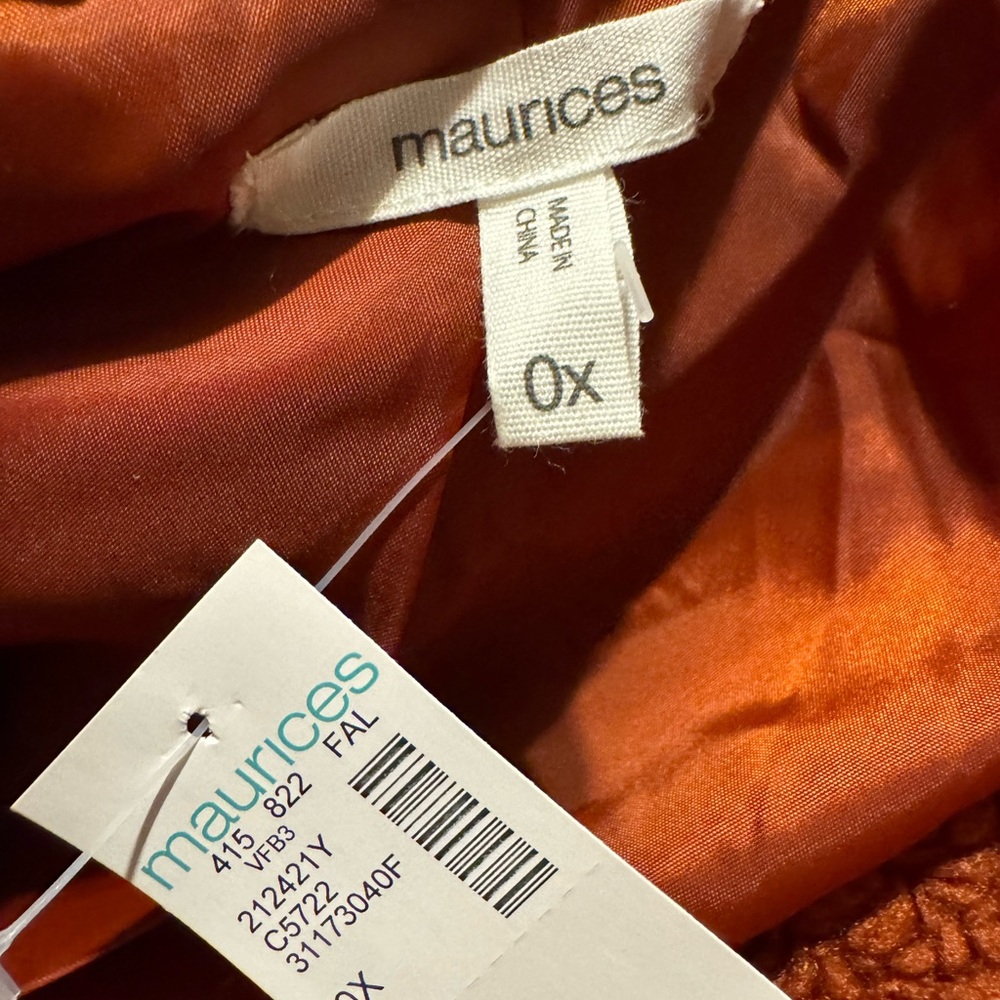 Maurices Rust Teddy Jacket - Picture 4 of 4